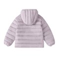 thumbnail image 2 of Jalioing Puffer Jacket for Kids Winter Lightweight Long Sleeve Zipper Up Thermal Coat Solid Color Hooded Puffy Outerwear, 2 of 7