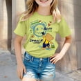 thumbnail image 2 of TZEWGL T-Shirts For Girl Cartoon Bear Print Round Neck Loose Short Sleeve Clothes For Baby size 8-9T, 2 of 4