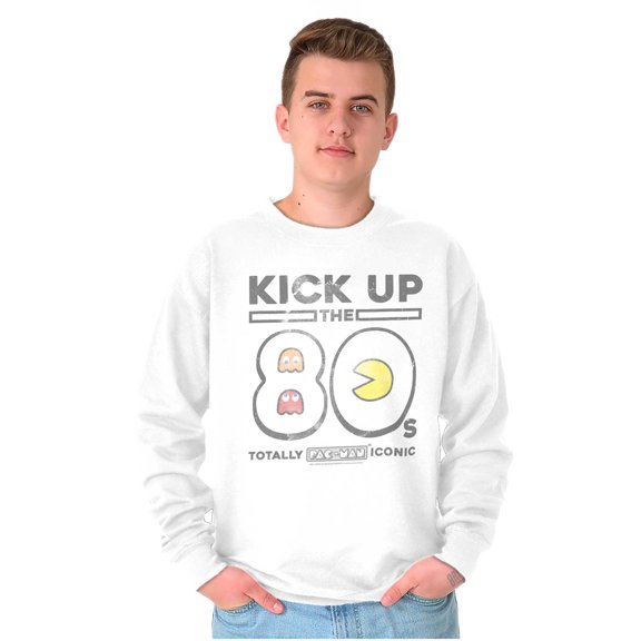 PACMAN Totally Iconic Kick Up the 80s Sweatshirt for Men or Women Brisco Brands M