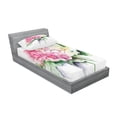 thumbnail image 3 of Ambesonne Floral Fitted Sheet & Pillow Sham Set, Hydrangea Flower Bouquet, Full, Forest Green Yellow Pink, 3 of 3