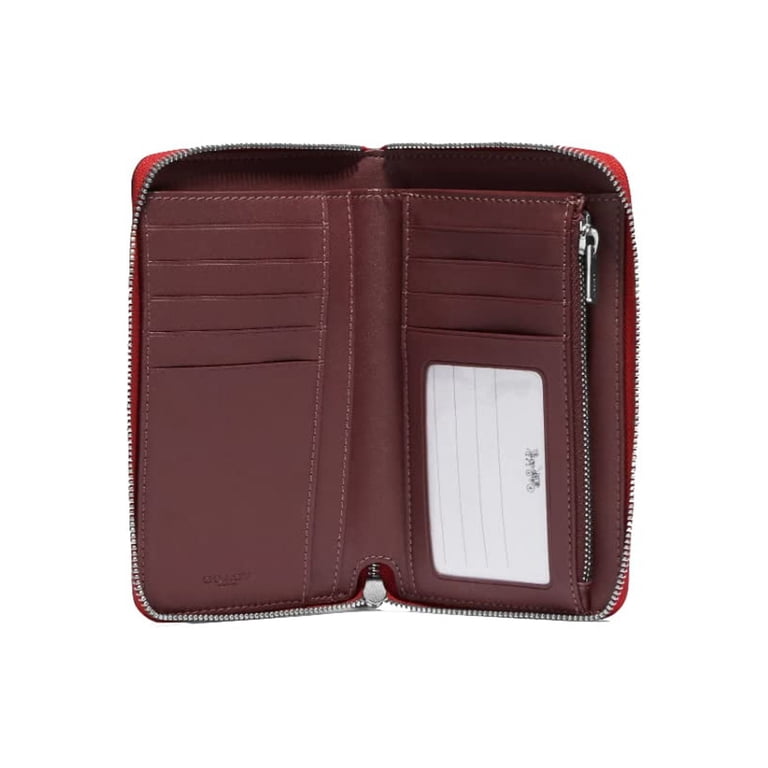 Coach Women's Medium Id Zip Wallet In Signature Canvas With Wild