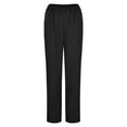 thumbnail image 5 of Yoga Scrub Pants For Women Straight leg Mid Rise Work Pants Jogger Scrub Bottoms For Nurse Black L, 5 of 5