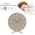 thumbnail image 4 of Table Clock - 8 Inch Silent Non-Ticking 8in Wooden Timepiece Desk Clock Perfect for Living Room Office Bedroom Decor（Grey）, 4 of 7