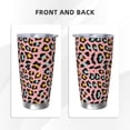 thumbnail image 3 of KLL Leopard Print 40oz Stainless Steel Insulated Car Cup with Spillproof Lid - Keep Your Drink Hot or Cold on the Go-Straw Three-piece Set, 3 of 8