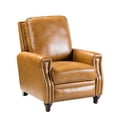 thumbnail image 5 of HULALA HOME Cigar Mid-century Genuine Leather Recliner with Nailhead Trim by  BEIGE, 5 of 5