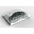 thumbnail image 2 of Ambesonne Adventure Pillow Sham 2 Pack, Journey and Exploration, 30"x20", Dark Green White, 2 of 3