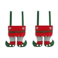 thumbnail image 3 of 2x Pantalones de elfo colgantes decoraciones bolsa de regalo de Navidad colgante colgante Navidad Rojo, 3 of 9