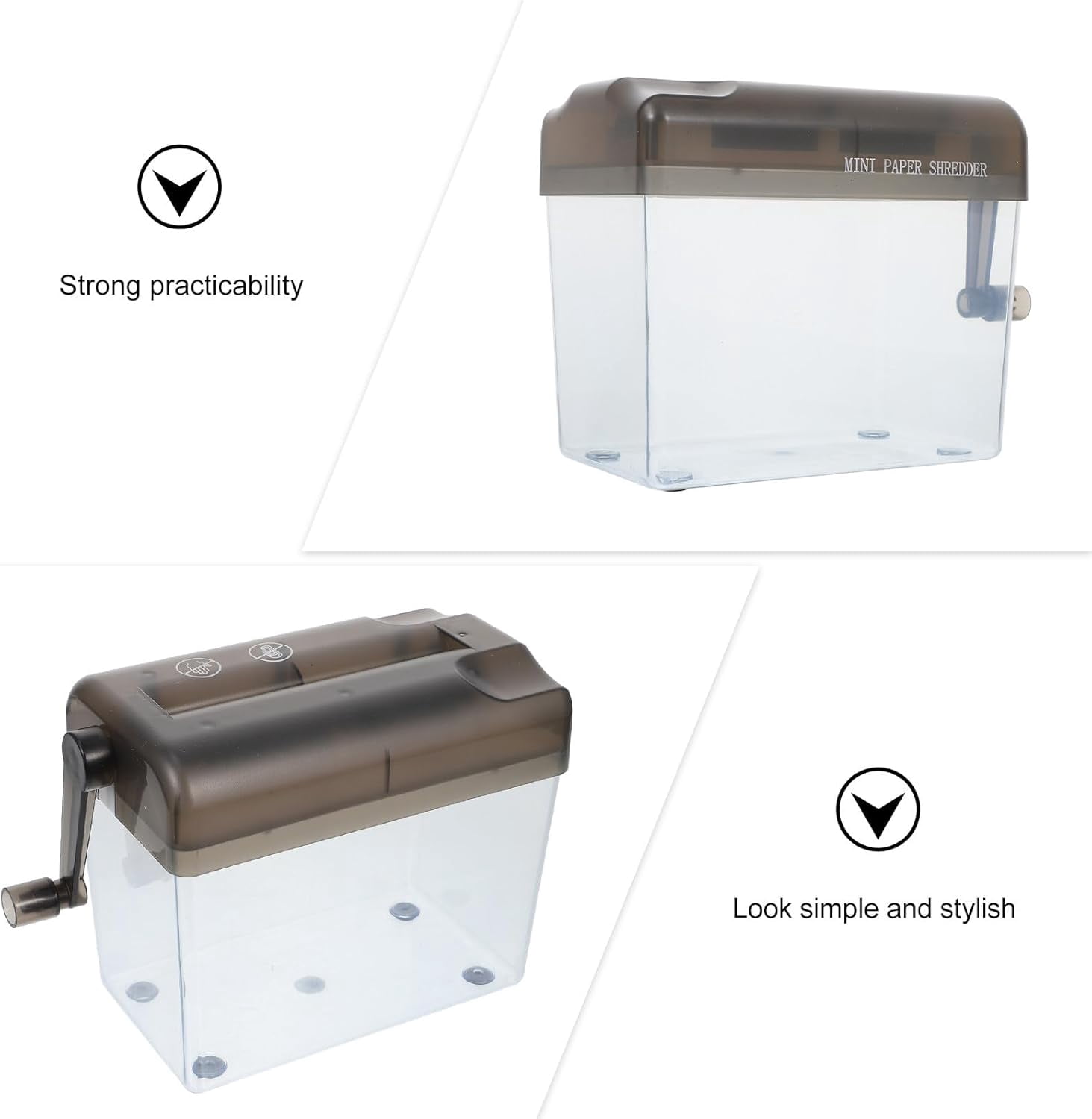 Manual Mini Paper Shredder A6 Desktop Handheld Documents Cutter Portable Office Home Paper Cutting Machine