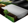 thumbnail image 2 of Ambesonne Spa Fitted Sheet, Orchids Stones Nature, Full Size, Black White and Green, 2 of 3