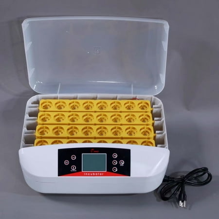 32-Egg Practical Fully Automatic Poultry Incubator with Egg Candler Suitable for Chickens, Ducks, Geese and Birds (US (Best Egg Incubator With Automatic Turner)