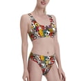 thumbnail image 4 of High Waisted Bikini Sets For Women, Cute Colorful Dog Swimsuits Tummy Control, Two Pieces Bathing Suit, 4 of 8