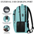 thumbnail image 3 of Mochila BIKROD, resistente al agua, verde azulado, para mujeres y hombres, 17 pulgadas, 3 of 7