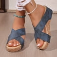 thumbnail image 2 of Women's Wide Width Platform Wedges Spring Summer Casual Dressy Sandals 2025, 2 of 9