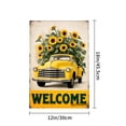 thumbnail image 4 of Amhnf Vintage Yellow Truck With Sunflowers Welcome Garden Flag For Home Outdoor Garden Yard Decor 12x18 inch, 4 of 5
