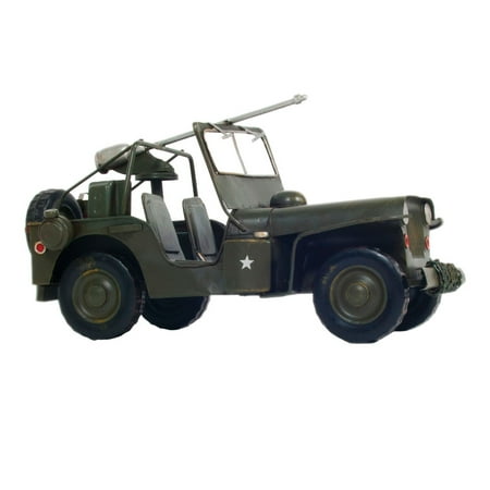 UPC: 0640901138138 | Old Modern Handicrafts 1941 Willys MB Overland Jeep Green Metal Handmade