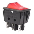 thumbnail image 3 of Unique Bargains 2Pcs AC 20A/125V 22A/250V DPDT 6P Red LED Light Boat Rocker Switch UL Listed, 3 of 4