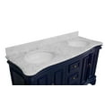 thumbnail image 3 of Katherine 60" Double Bathroom Vanity with Royal Blue Cabinet and Carrara Marble Top, 3 of 6