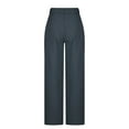 thumbnail image 5 of ZQUUVOU Women's Wide Leg Pants Plain Color Stretch High Waist Casual Wide Leg Dress Pants Office Comfort Trousers Gray, 5 of 6