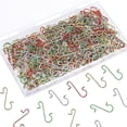 thumbnail image 1 of 240 ganchos para adornos navideños, ganchos de alambre de metal en forma de S con caja de almacenamiento para colgar bolas de Navidad, adornos para árboles de Navidad (dorado, S), 1 of 5