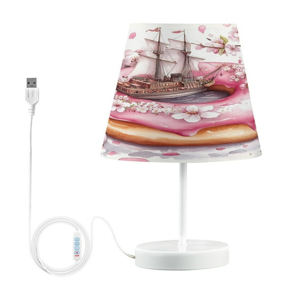 BZSMCE Table Lamp Creative Doughnu with Ship Simple Pattern Night Light