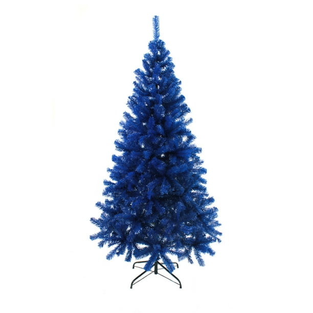 Perfect Holiday 7' Blue Canadian Pine Christmas Tree with Metal Stand ...