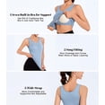 thumbnail image 3 of CARCOS Womens Tank Tops with Built in Shelf Bra Plus Size Basic Stretchy Padded Camisole Casual Layering Tanks Undershirt Light Blue L, 3 of 6