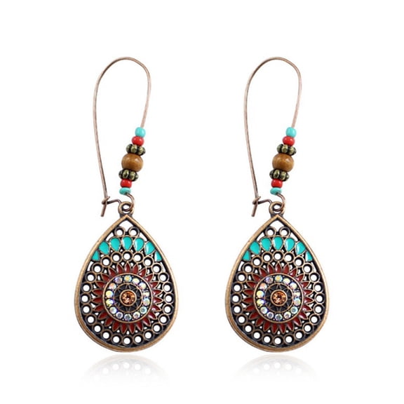 ddioayh Vintage Boho Style Water Drop Geometric Pendant,Hook Drop Earrings Jewelry for Women Stylish,Nice Design,Multicolor Women's Earrings Jewelry