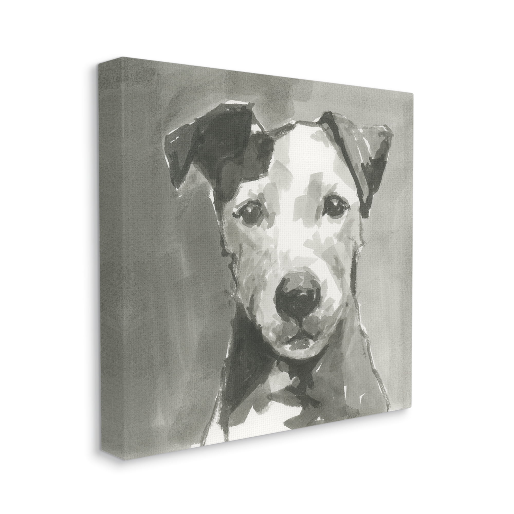 Stupell Industries Muted Dog Portrait Cute Quiet Expression ,36 x 36, Design by Cartissi