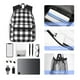 thumbnail image 4 of Disketp Black White Plaid Mochila Ligera Clásica con Múltiples Bolsillos, Mochila Casual para Hombre y Mujer, Ideal para Escuela, Trabajo y Viajes, 4 of 6
