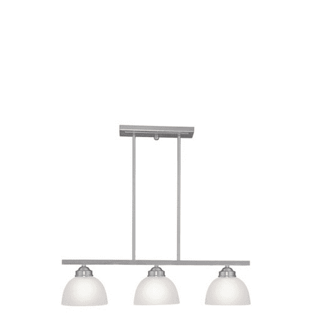 

Island 3 Light With Satin Brushed Nickel size 6.5 in 300 Watts - World of Crystal