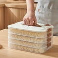 thumbnail image 3 of Yuarrent Aplicaciones amplias del contenedor de almacenamiento de alimentos blanco para organización de refrigerador y despensa de 3 capas Organizadores de utensilios de cocina, 3 of 6