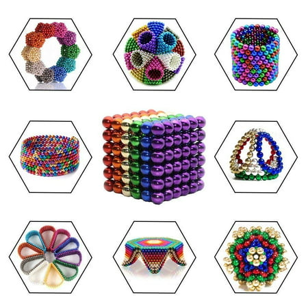 MagneBalls - 216 pcs 5MM Magnetic Ball Set for Office Stress Relief |Desk Sculpture Toy Perfect for Crafts,Jewelry and Education|Magnetized Fidget Cube Provides Relief for Anxiety,ADHD,Autism, (Best Fidget Toys In The World)