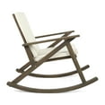 thumbnail image 5 of GDF Studio Ridgewood Outdoor Acacia Wood Rocking Chairs with Cushion, Set of 2, Gray and Cream, 5 of 6
