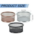 thumbnail image 3 of Clip Holder (Mesh Organizer, Desk Bowl), Rose Gold, Wire Mesh Clip Holder, Stackable, Open Design, For Desk Organization, Metal, Meiiso, 3 of 7