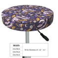 thumbnail image 4 of Bingfone Snake And Floral Padded Round Bar Stool Cover Cushion with Elastic Fabric Round Chair Seat - Snake And Floral, 4 of 7