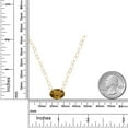 thumbnail image 6 of Gem Stone King 14K Yellow Gold Whiskey Quartz Pendant Necklace for Women | 3.00 Cttw | Gemstone Birthstone | Oval 11X9MM | With 18 inch Chain, 6 of 6