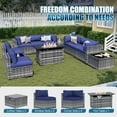 thumbnail image 2 of Sunmthink 11-Piece Outdoor Patio Furniture, Patio Furniture Sets with Fire Pit, Wicker Outdoor Conversation Set and Waterproof Cover, 2 of 9