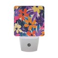 thumbnail image 6 of Yayeee LED Night Light for The Home Plug in With Light Sensors 2 Pack, Colorful Painted Flowers Pattern, 6 of 6