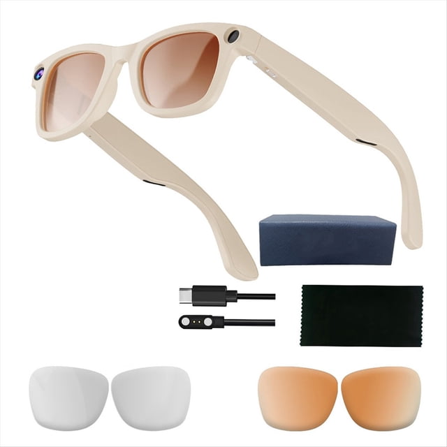 Gafas Inteligentes de 800 W con Bluetooth, IA, Grabación de Video HD, Llamadas de Voz, Traducción, Lentes Fotocromáticas, Talla M