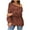 Wine, variant on Honeeladyy Women's Loose Knit Sweater, Comfortable Round Neck, Fashionable Pullover Sweater, Women's Clothing