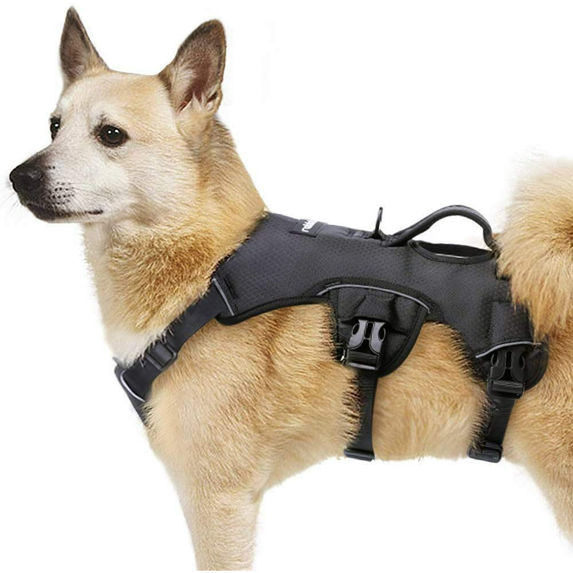 SAYDY Escape Proof Dog Harness Soft Padded Full Body Pet Harness Reflective Adjustable No Pull Vest with Lift Handle and Lesh Clip for Large Dogs
