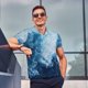 thumbnail image 4 of Fotbe Abstract Ocean Waves Camiseta Polo de Golf para Hombre con Estampado – Camisa Deportiva Transpirable con Cuello Abotonado-Medium, 4 of 6