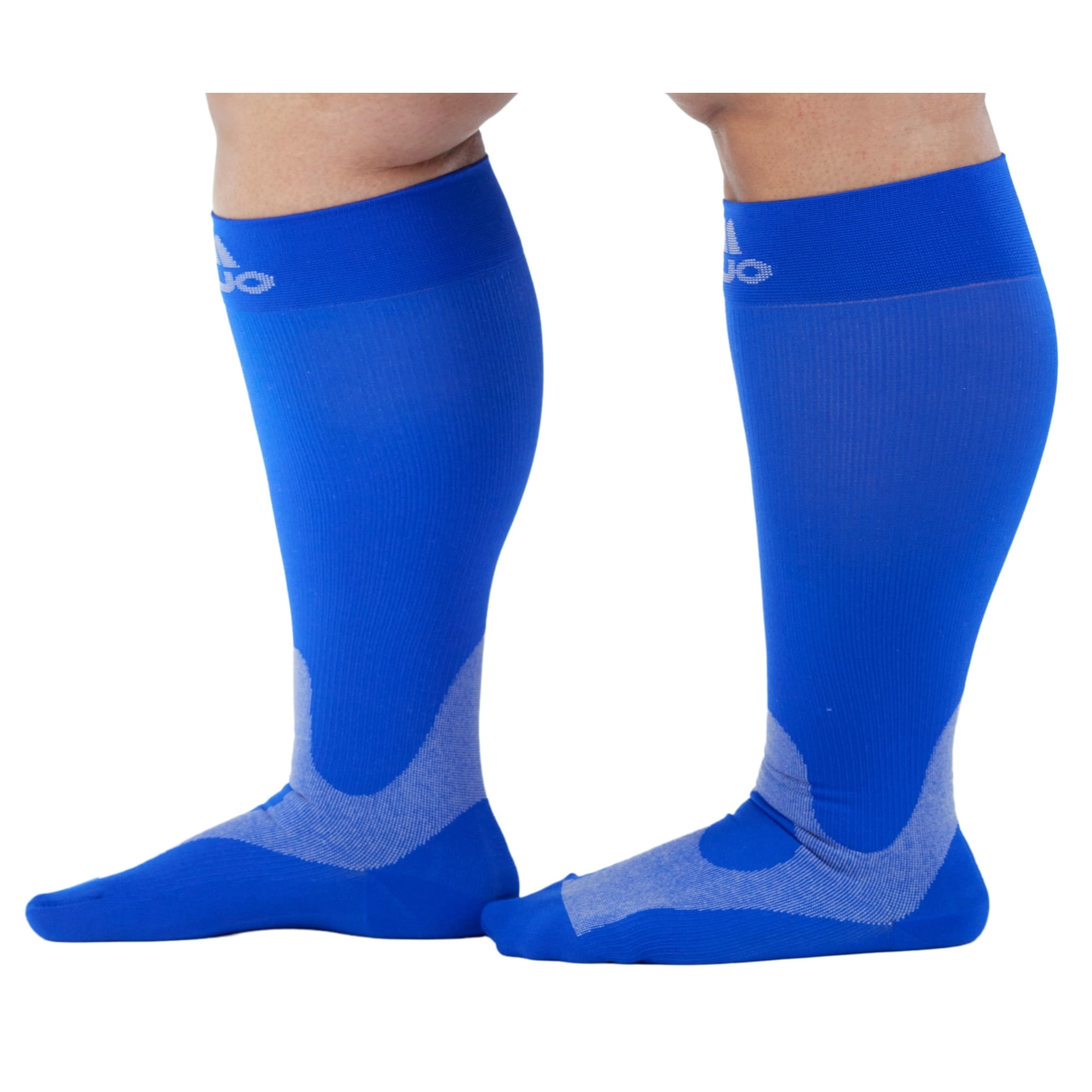Extra Wide Unisex Compression Stockings 20-30mmHg for Running - Navy, 2X-Large