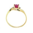 thumbnail image 4 of Galaxy Gold 0.46 ct 18k Solid Gold Ring Diamonds Oval Ruby 3029 (9.5), 4 of 7