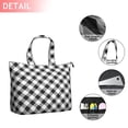 thumbnail image 2 of Black White Checkerboard Checkered Pattern Travel Tote Bags for Women Carry On,Large Weekender Bags for Women Travel,Multi Functional Duffle Bag for Work,Shopping,Sports, 2 of 5