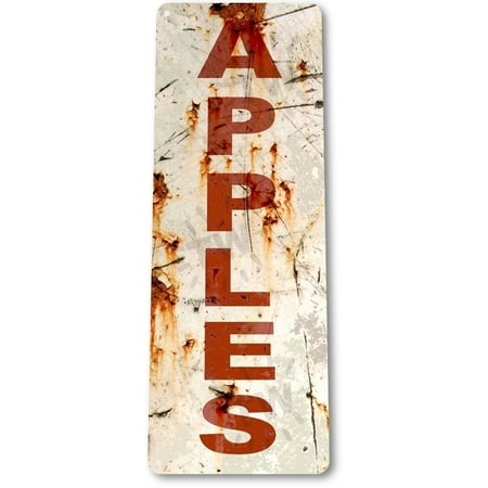 - TIN SIGN B842 Rusty Apples Kitchen Cottage Beach Farm Rustic Metal Apple Decor, By Tinworld