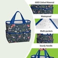 thumbnail image 4 of Garden Tool Bag,Pioneer Flower Floral Print Pattern Garden Tool Organizer,Garden Gifts,Waterproof Multi-Pocket Garden Tool Storage 11.8x5.5x11.4 Inch(Tools NOT Included), 4 of 6
