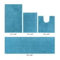 thumbnail image 3 of Better Trends 4 Piece Bathroom Rug Set 100% Polyester Bath Rug, Water Absorbent Non-Slip Bath Mat Machine Washable Micro Plush Collection - Teal, 3 of 3