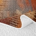 thumbnail image 5 of Homewish Brown Blue Tie Dye Twin Quilt Set,Retro Abstract Artwork Twin Coverlet Set,2pcs, 5 of 7