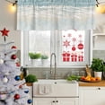 thumbnail image 6 of 2 Pack Valances for Windows, Blue Coastal Coral Window Valances for Living Room/Bedroom/Bathroom, Summer Beach Ocean Abstract Art Light Filtering Kitchen Curtain Valance Window Treatment 60"W x18" L, 6 of 9